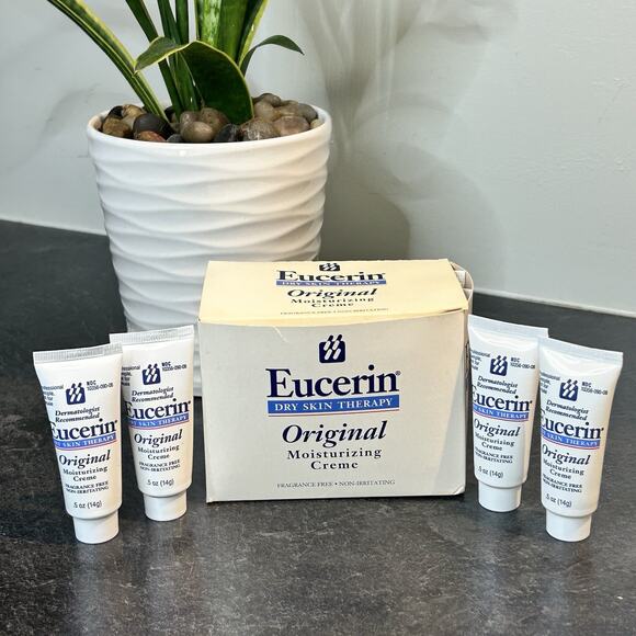 19- Vintage Eucerin Original‎ Moisturizing Crème .5 oz Tubes Fragrance Free NOS - Picture 1 of 5